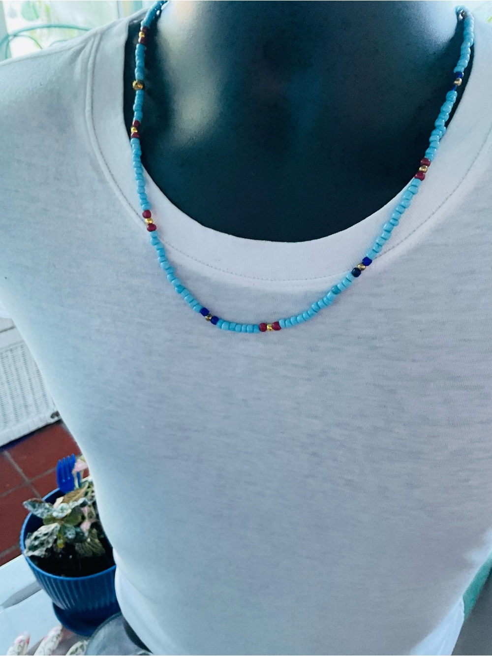 Mens Turquoise 3 Strand Wrap Bracelet